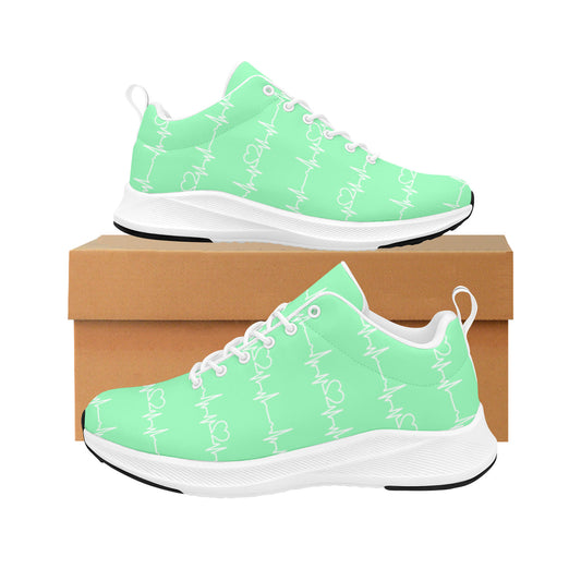 Monitor My Heart Nurse Sneakers (Hues Of Greens)