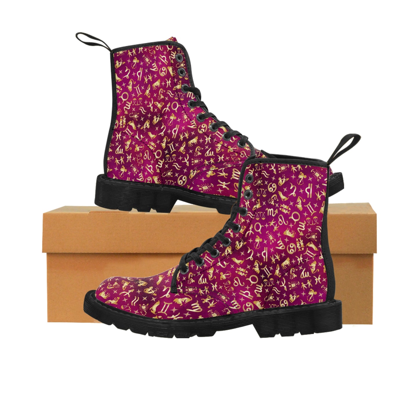 Daily Horoscopes Magenta Women's Canvas Boots