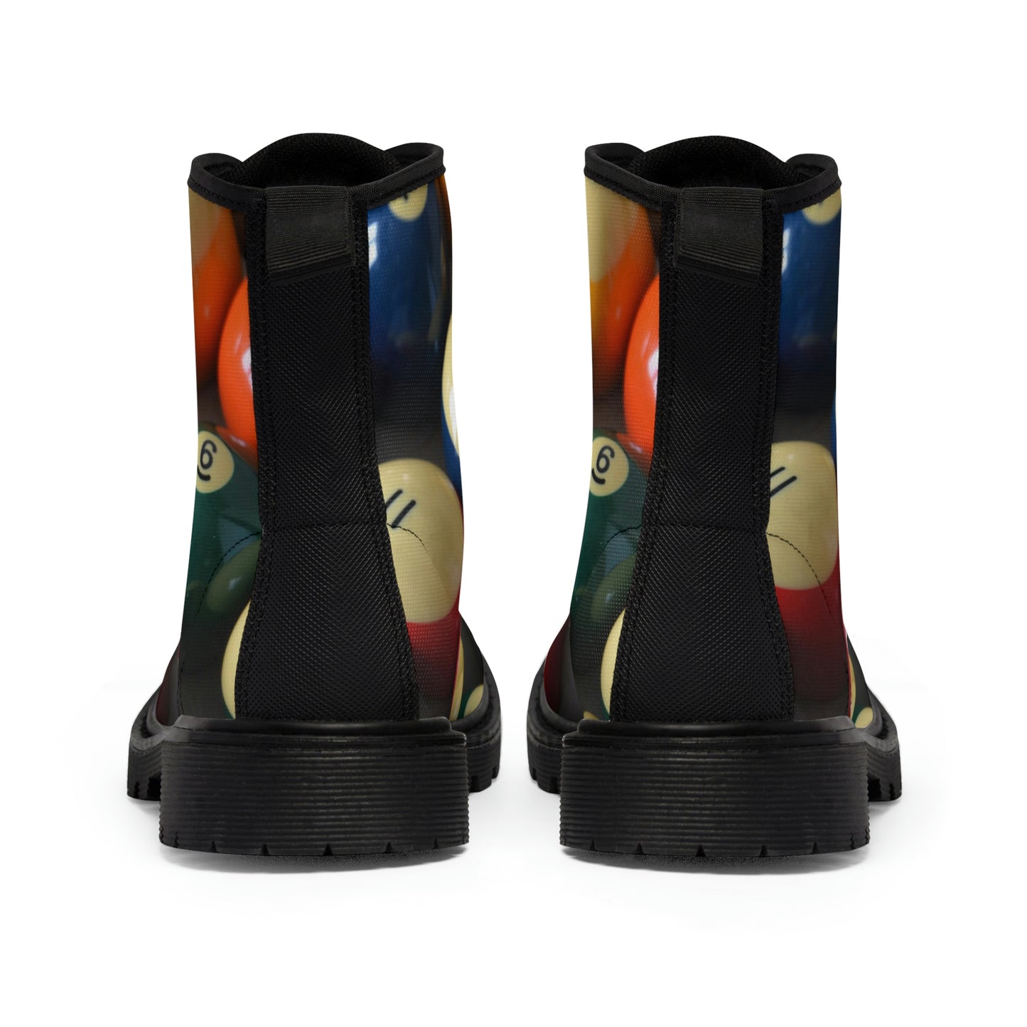 Pool Table Balls Men's Canvas Boots