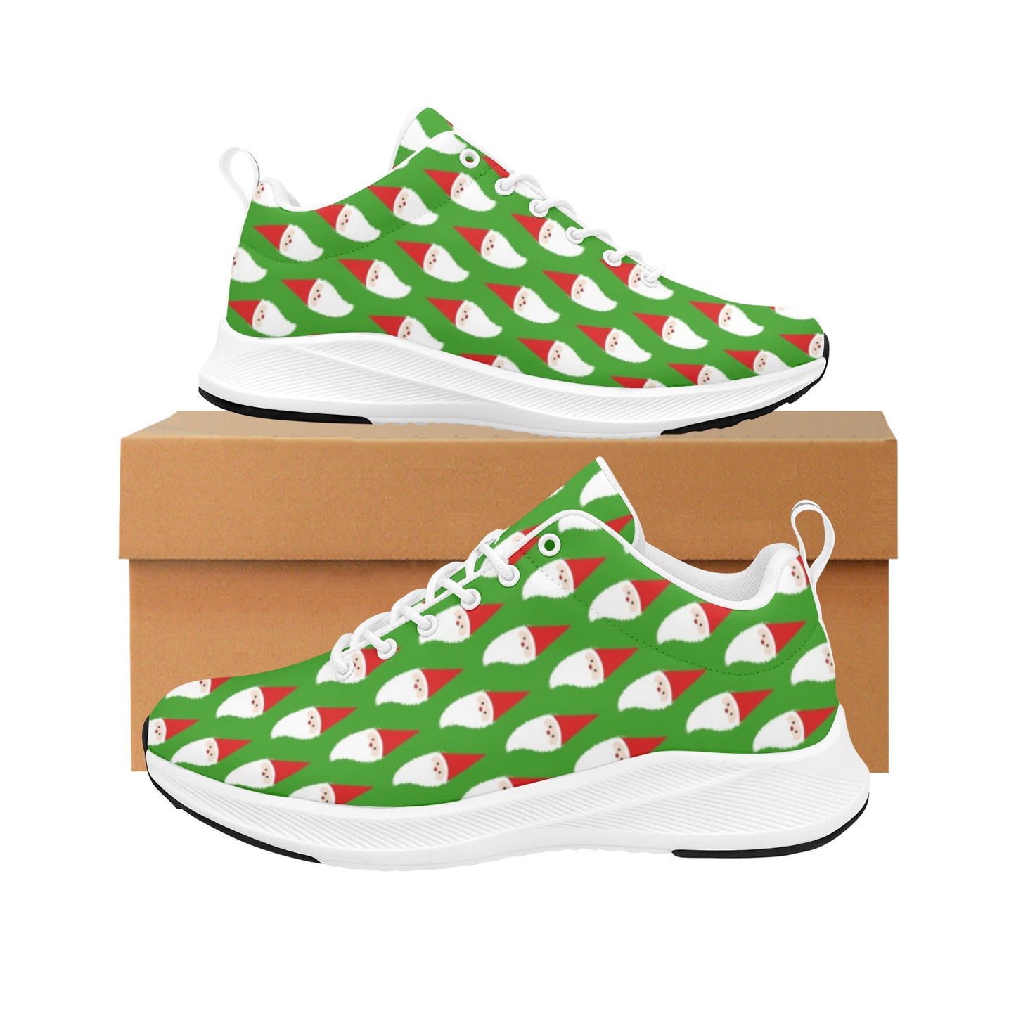 Green Santa Christmas Women's Running Tennis Shoes