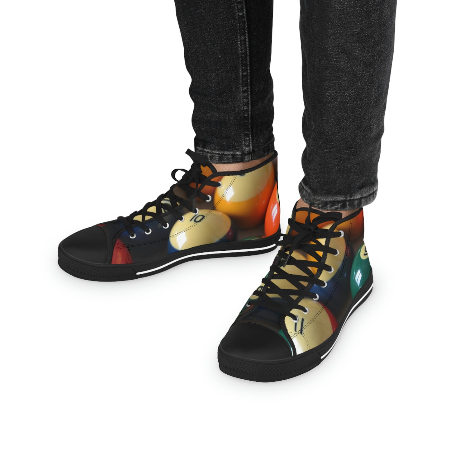 Pool Table Balls Men's High Top Sneakers