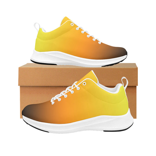 Black, Orange and Yellow Ombre Women's Running Shoes