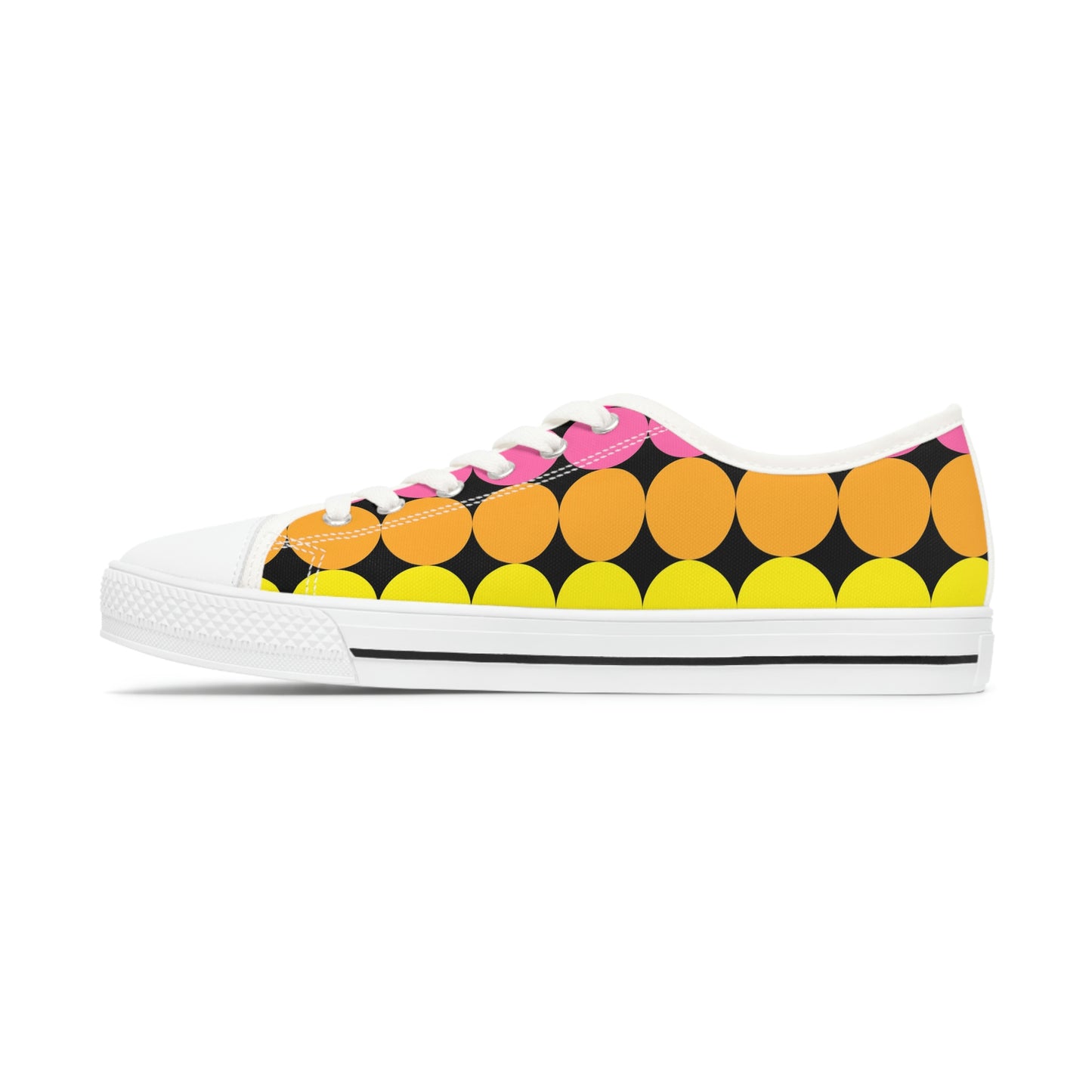 90's Neon Dots Women's Low Top Sneakers