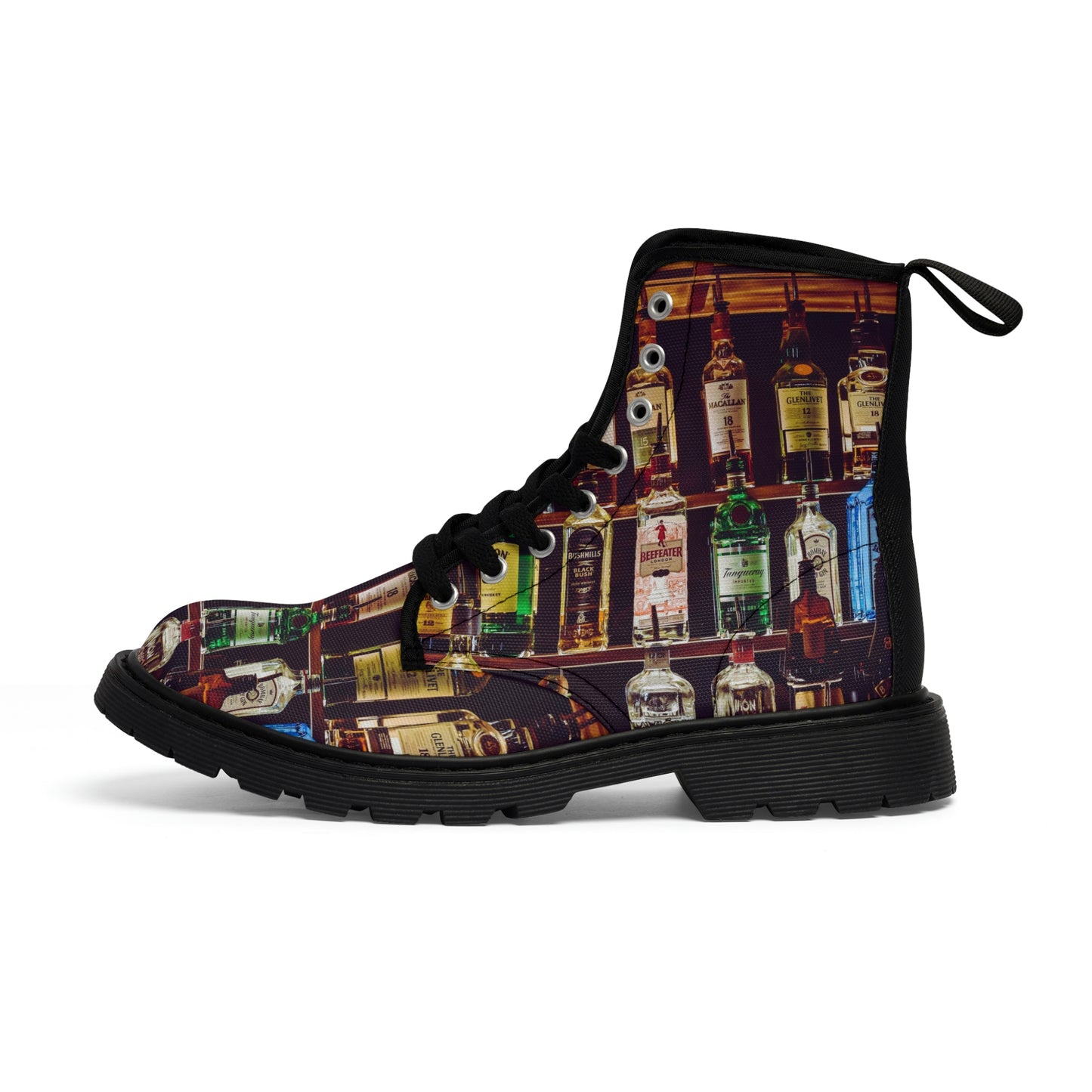 Alcoholic Beverages Men's Canvas Boots