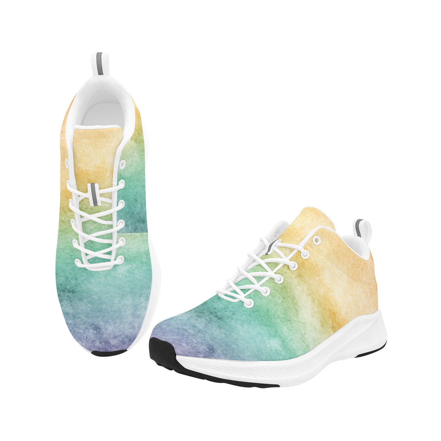 Pastel Rainbow Ombre Splash Women's Running Sneakers