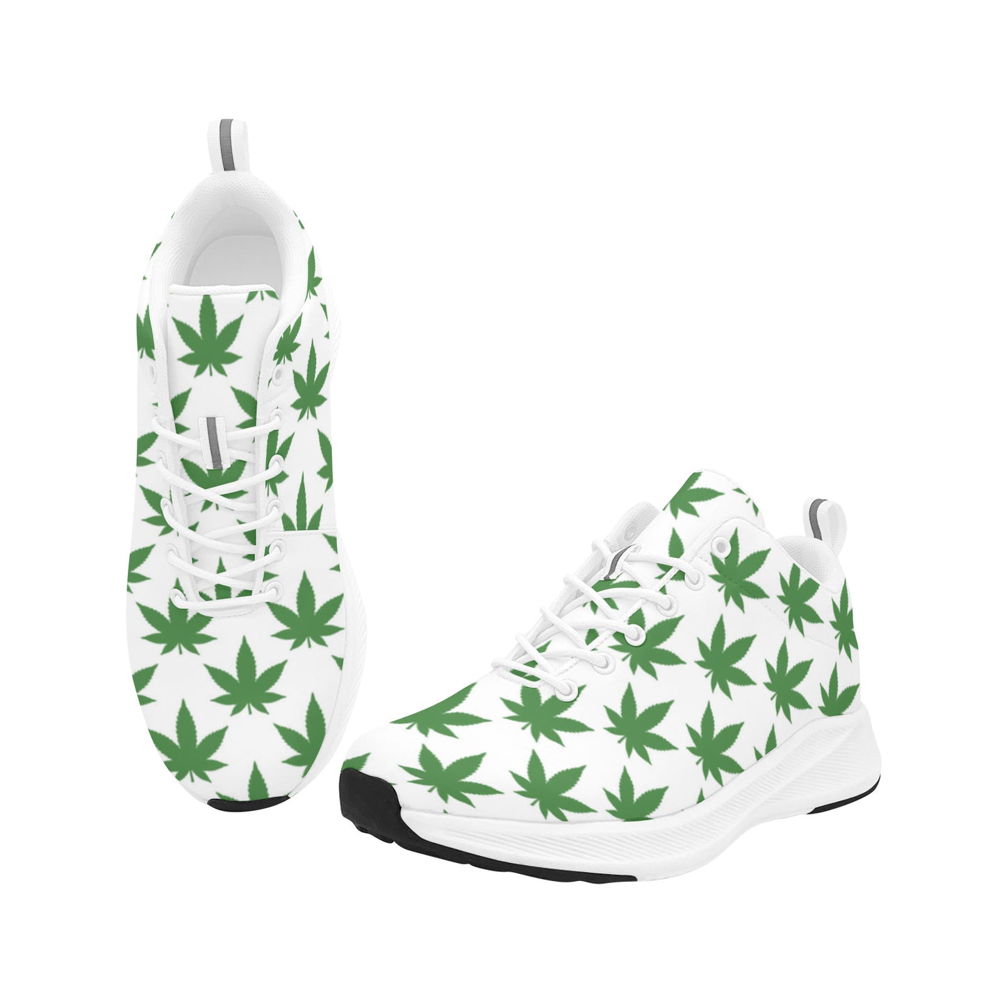 420 Delight - White and Green Women's Running Shoes