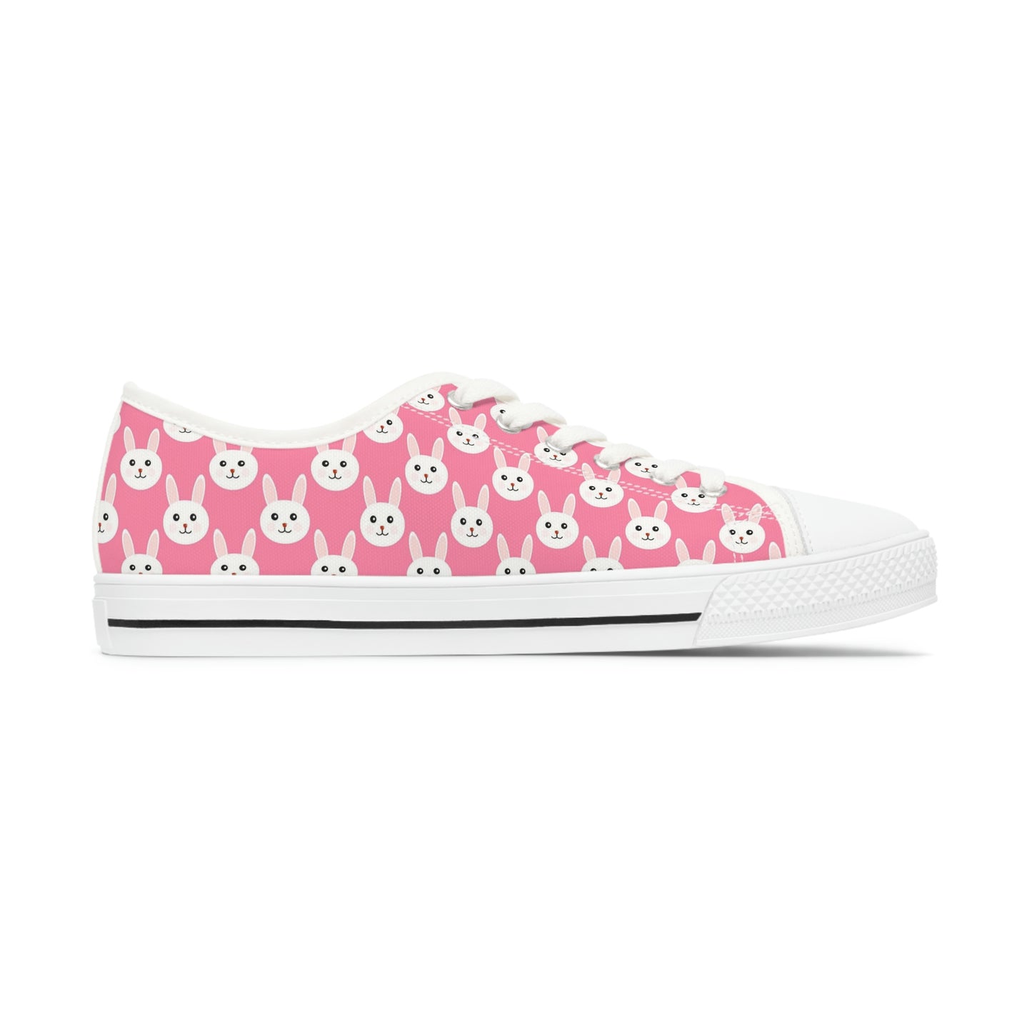 Pink Bunny Women's Low Top Sneakers