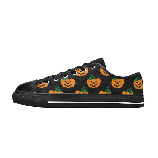 Black Pumpkin Low Top Canvas Kid's Shoes (Big Kid)