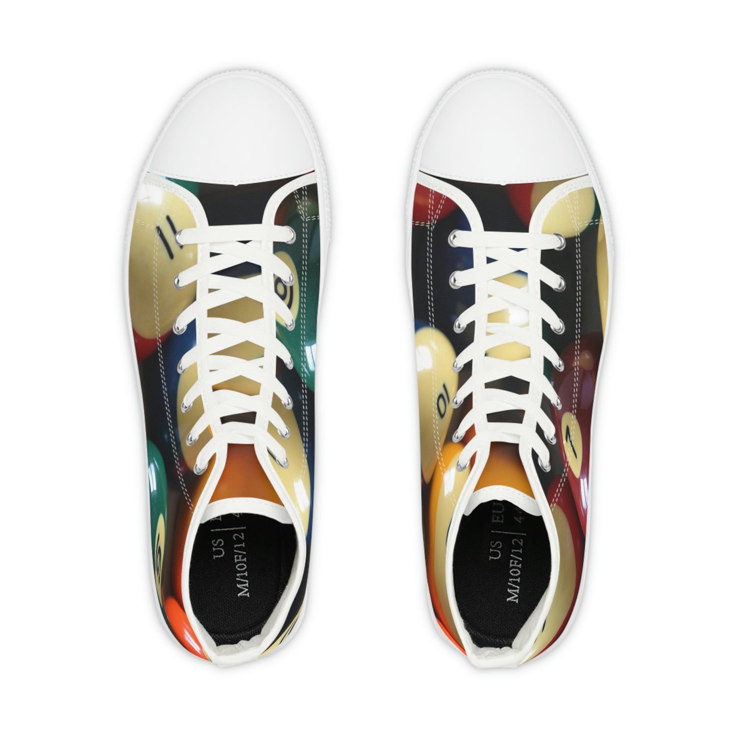 Pool Table Balls Men's High Top Sneakers