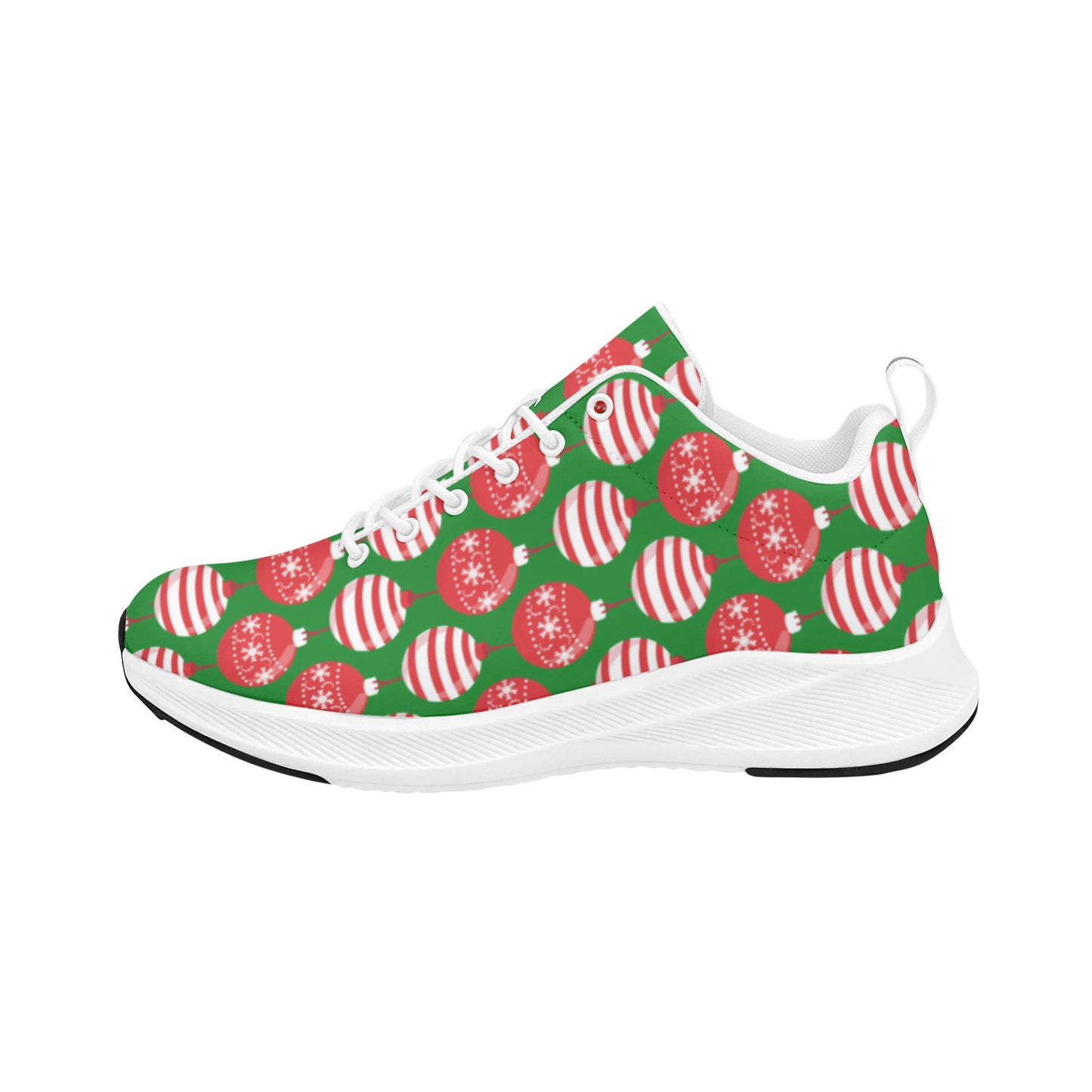 Red and Green Christmas Ornaments Women's Running Sneakers