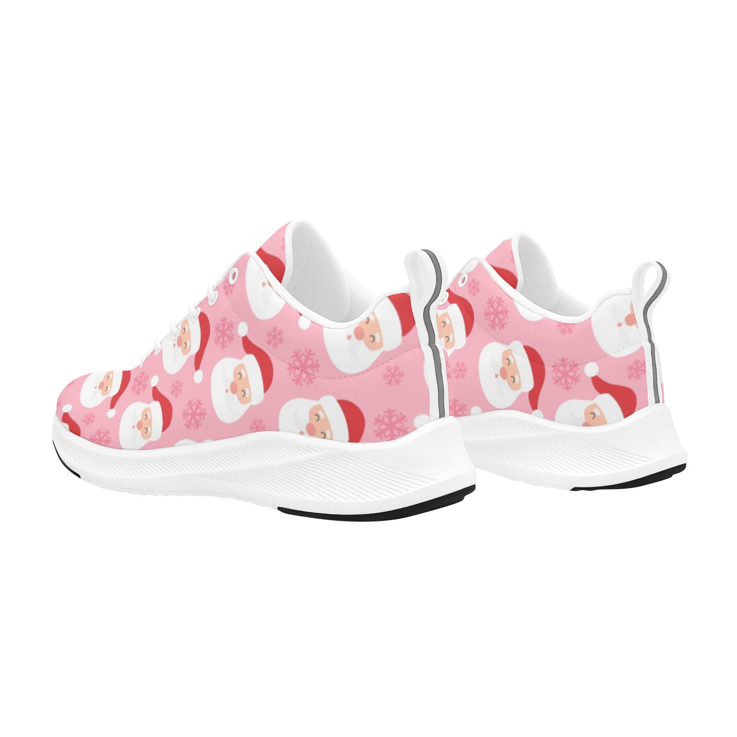 Pink Santa Face Christmas Women's Sneakers