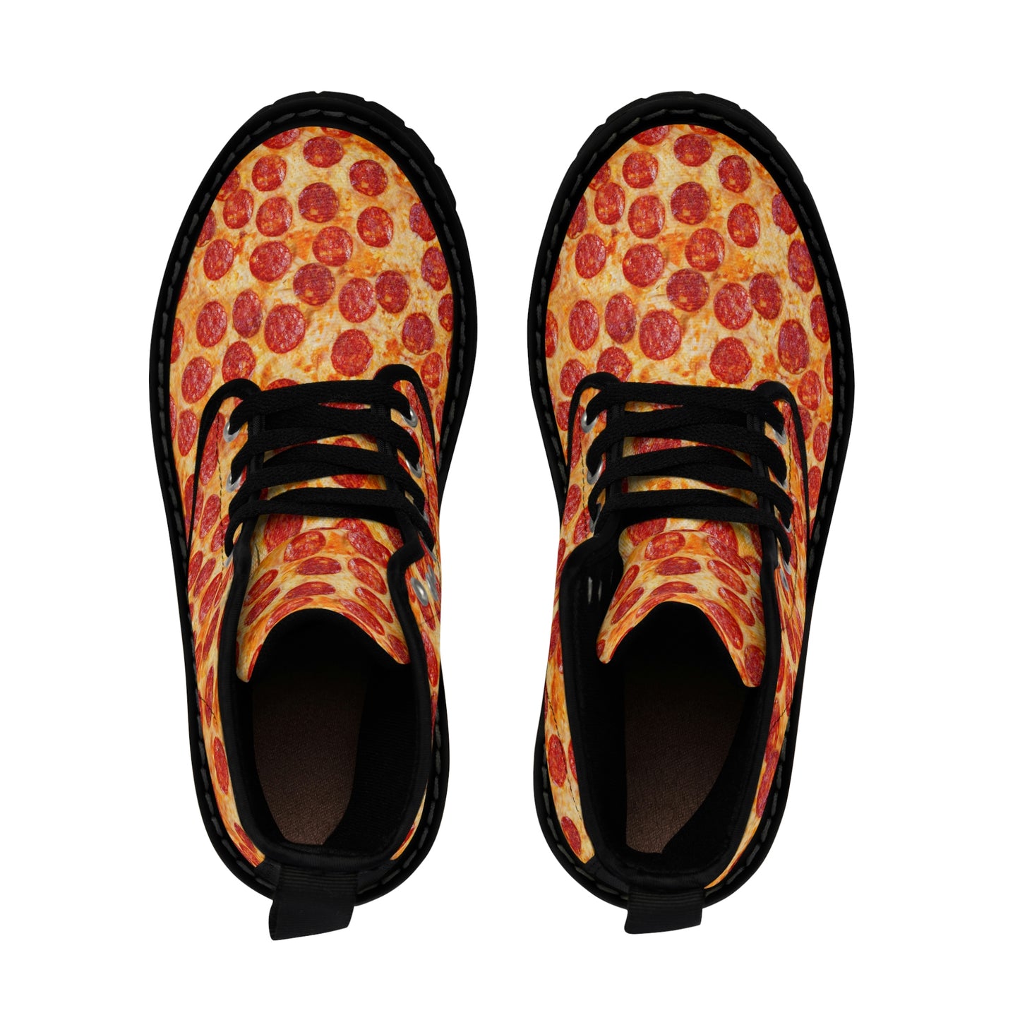 Pepperoni Pizza Men's Canvas Boots