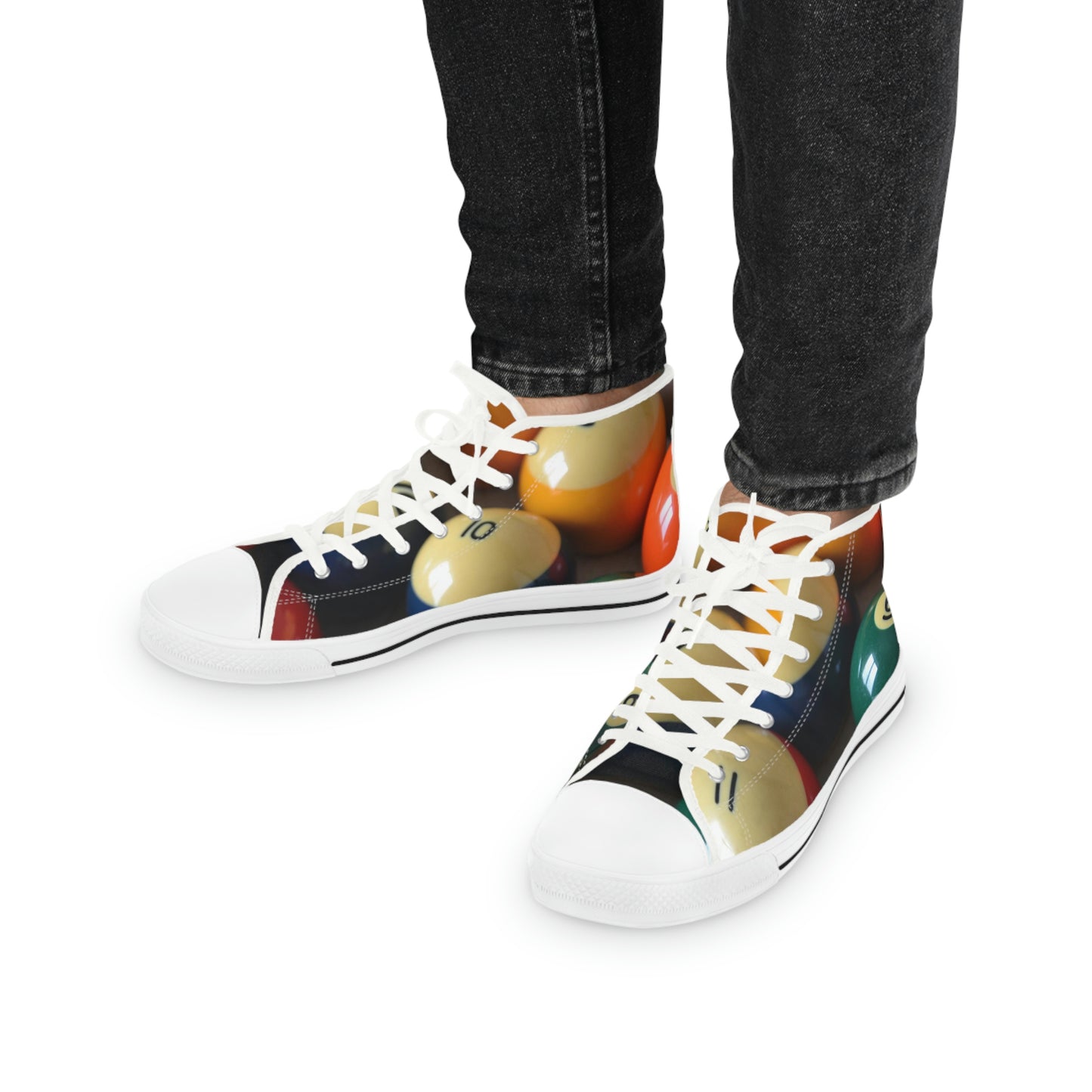 Pool Table Balls Men's High Top Sneakers