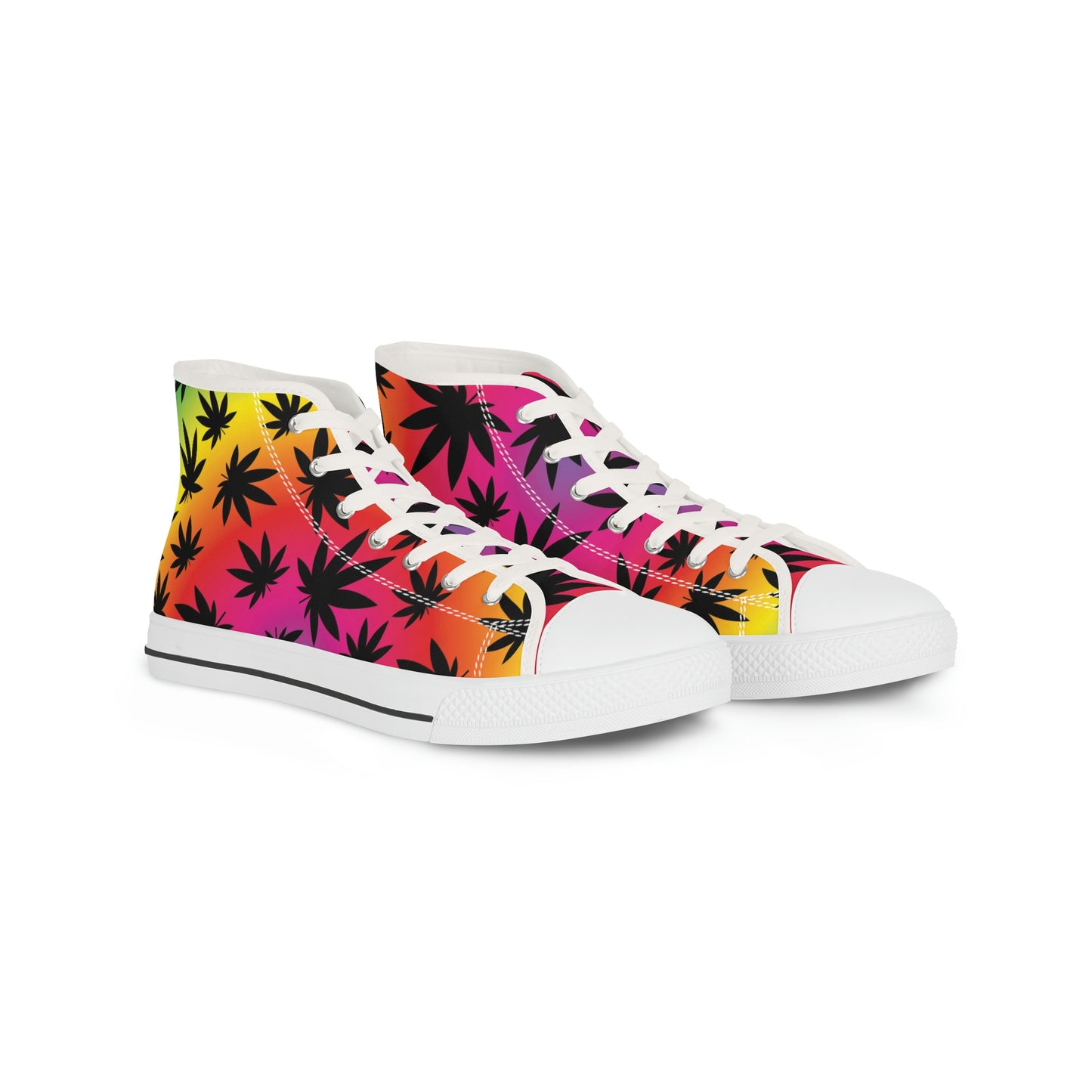 Ombre 420 Weed Chucks Men's High Top Sneakers