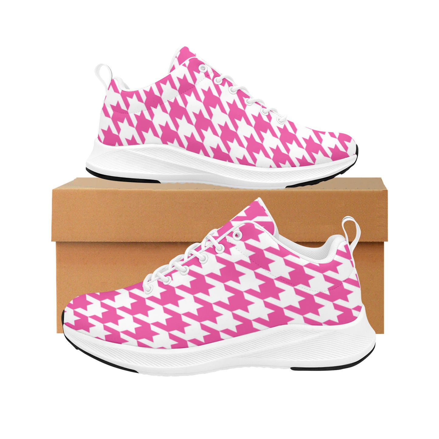 Houndstooth Primary Colors Women's Sneakers