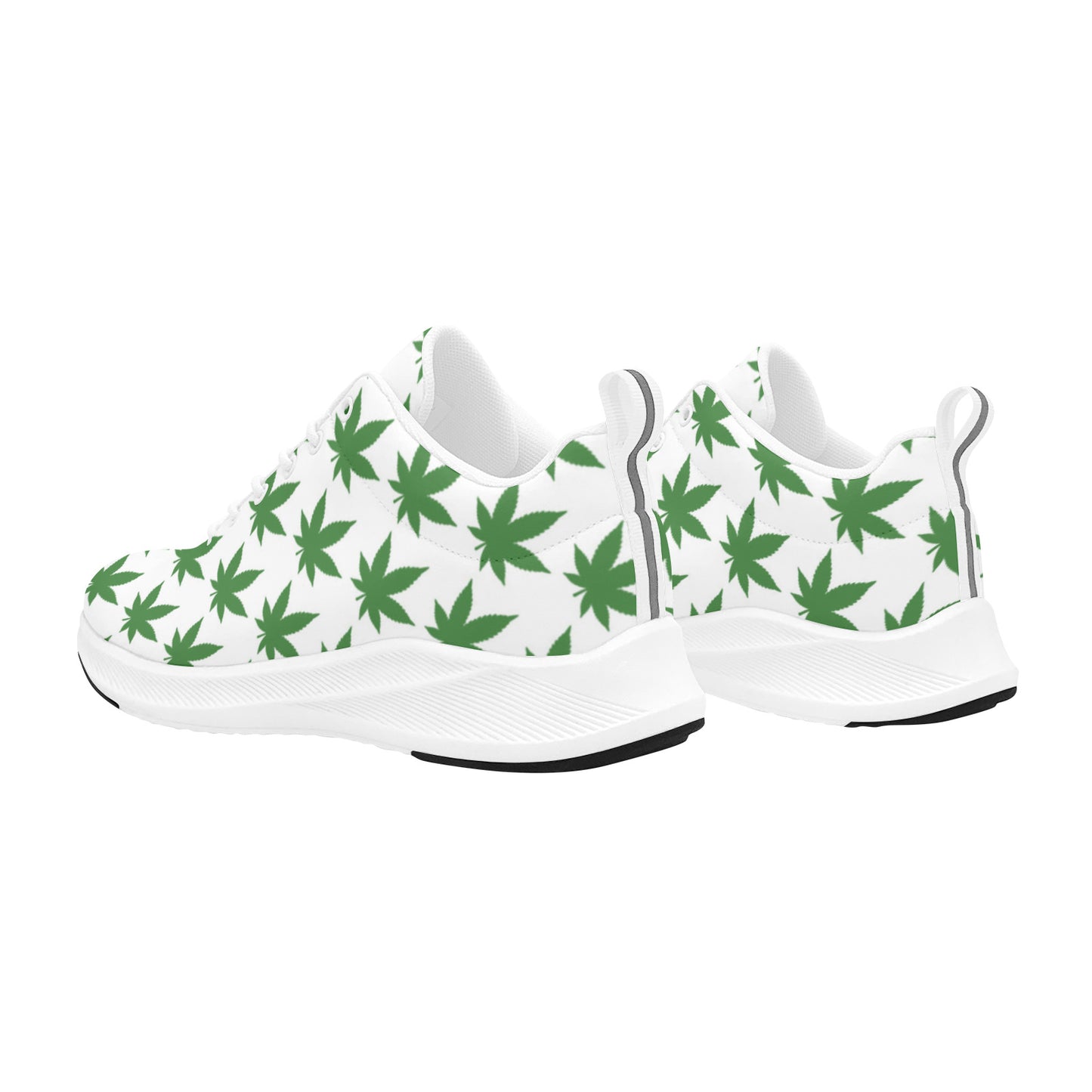 420 Delight - White and Green Women's Running Shoes