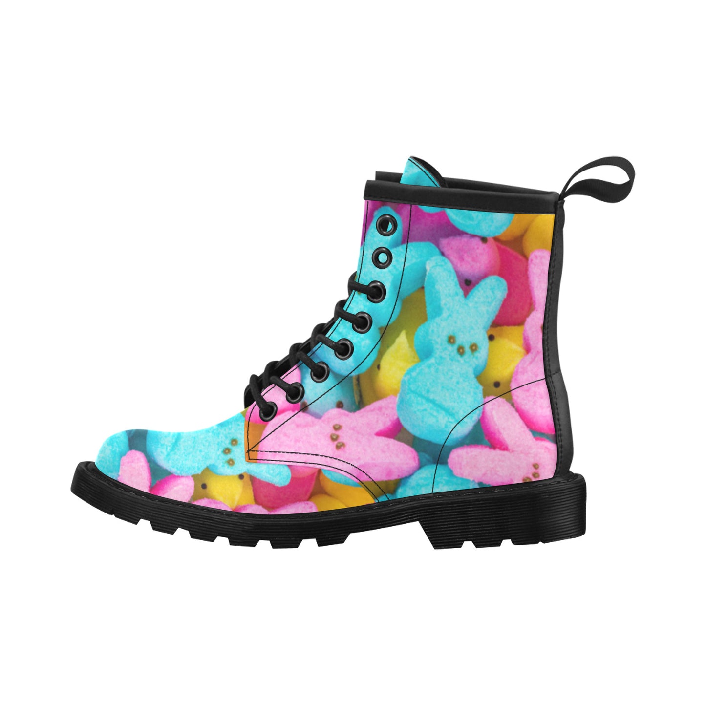 Sweet Marshmallows Bunnies Women's Leather Martens Boots