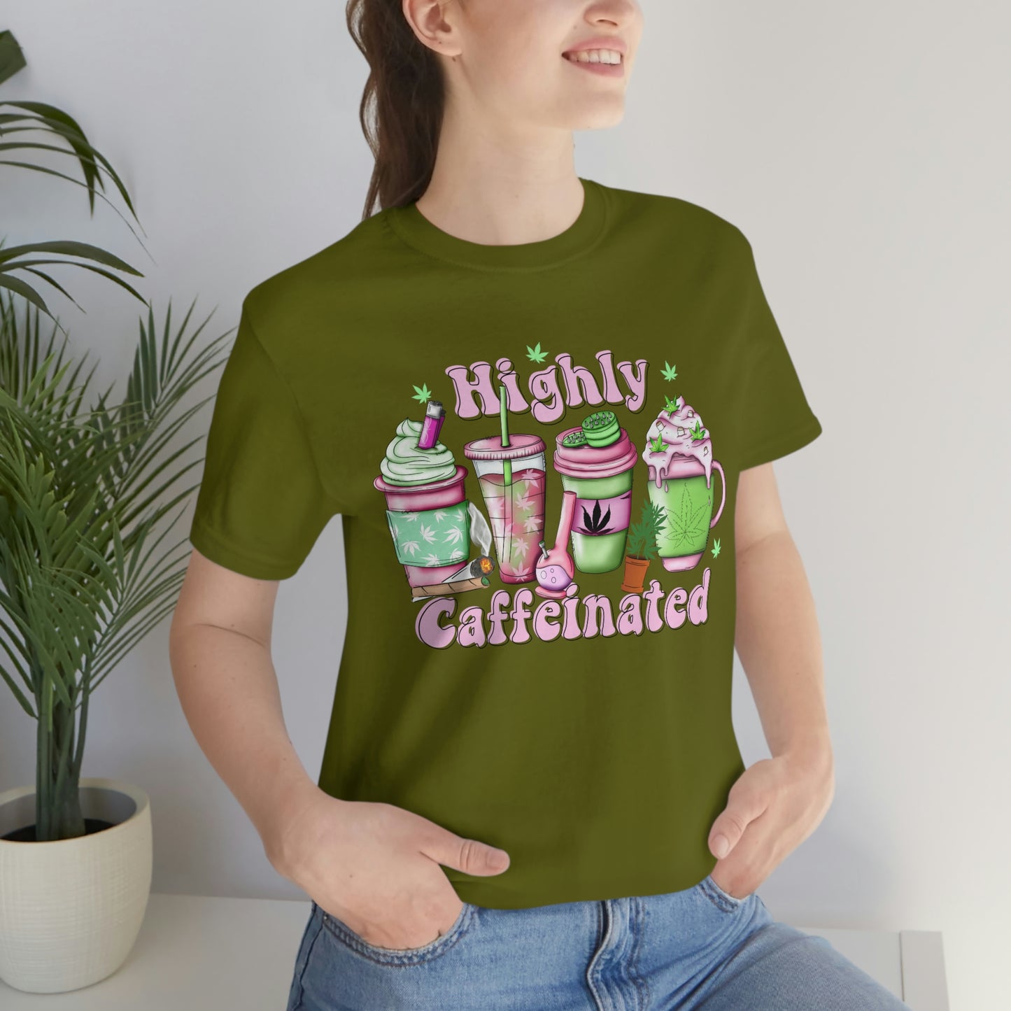 Highly Caffeinated 420 Unisex Jersey Short Sleeve Tee