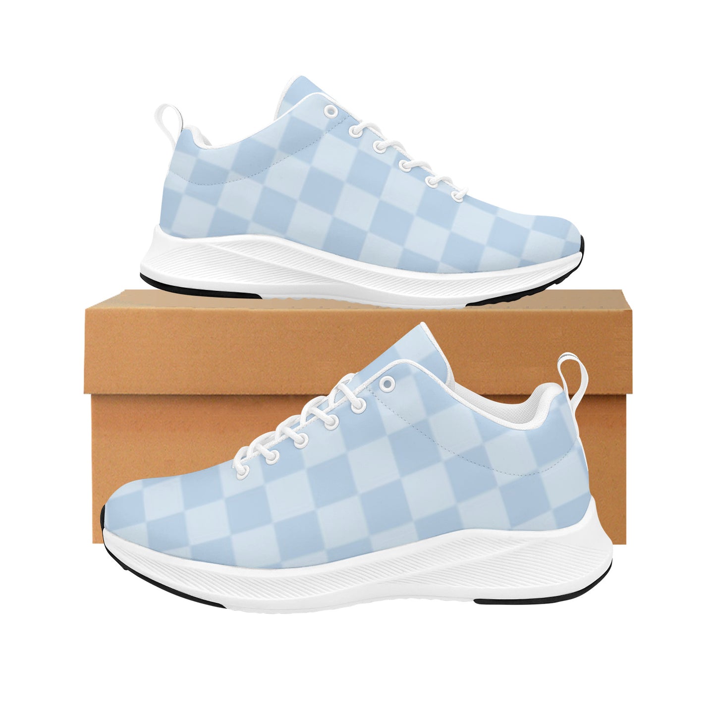 Checkered Women's Running Shoes (Pastel Colors)