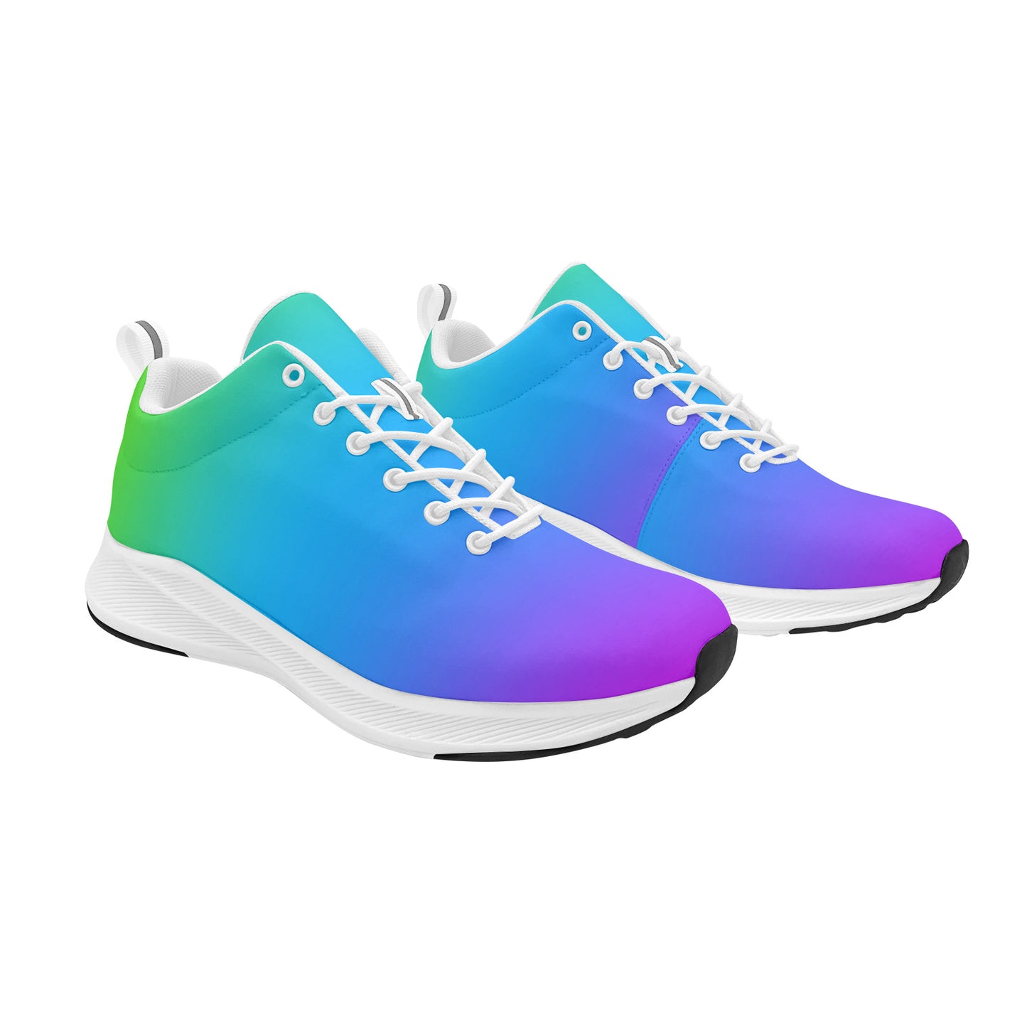 Purple, Blue and Green Ombre Women's Running Shoes