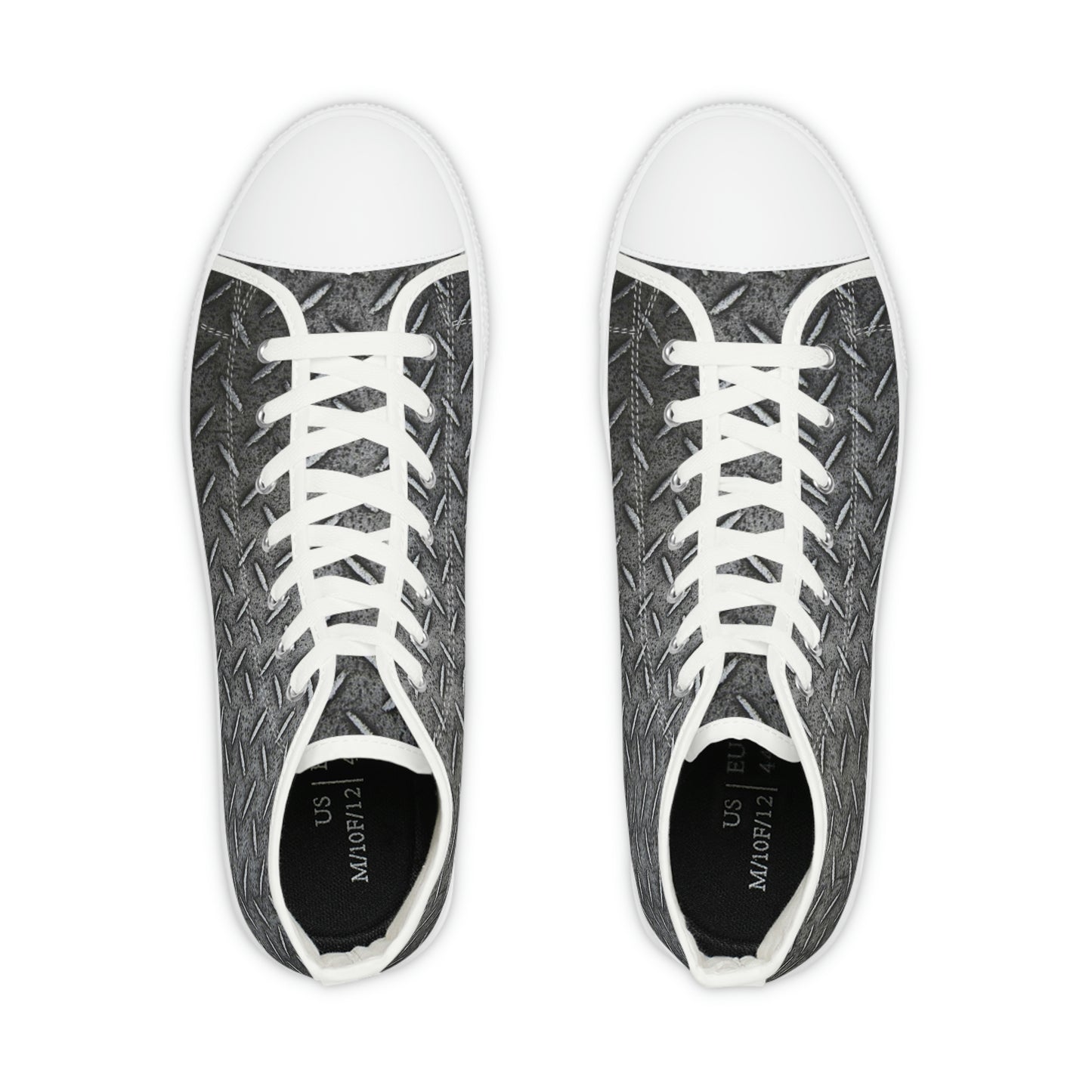 Metal Plate Men's High Top Sneakers