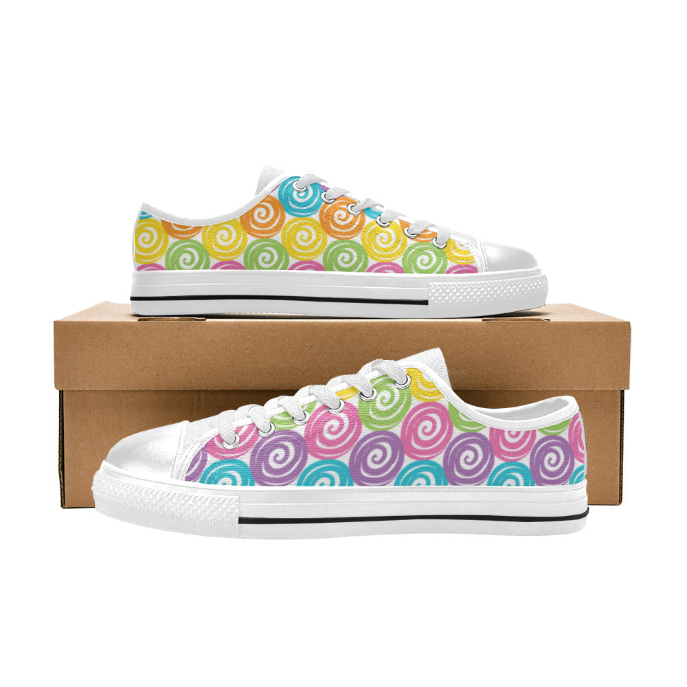 Candy Swirls Girl's Sneakers Aquila Canvas Big Kid's Shoes