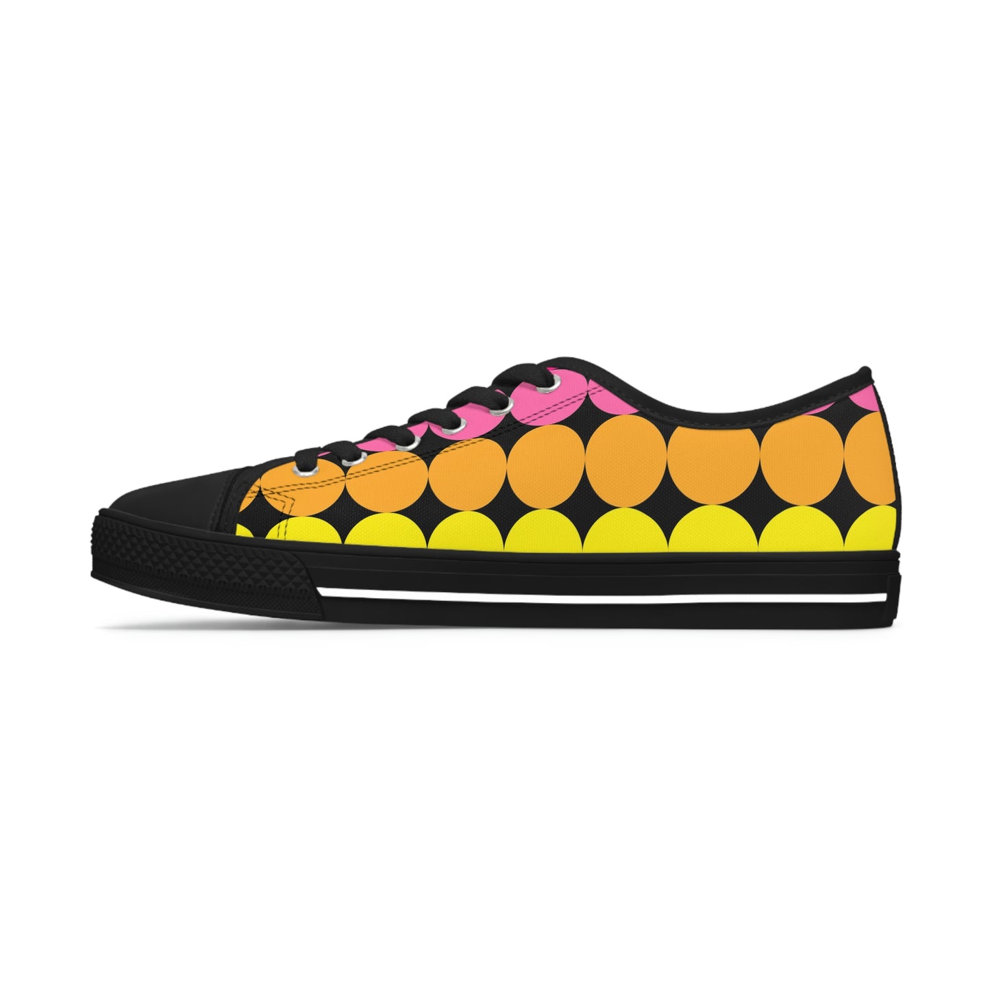 90's Neon Dots Women's Low Top Sneakers