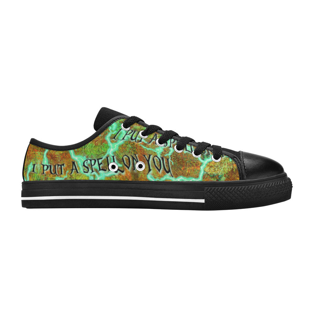 I Put A Spell On You Hocus Pocus Inspired Low Top Canvas Kid's Shoes (Big Kid)