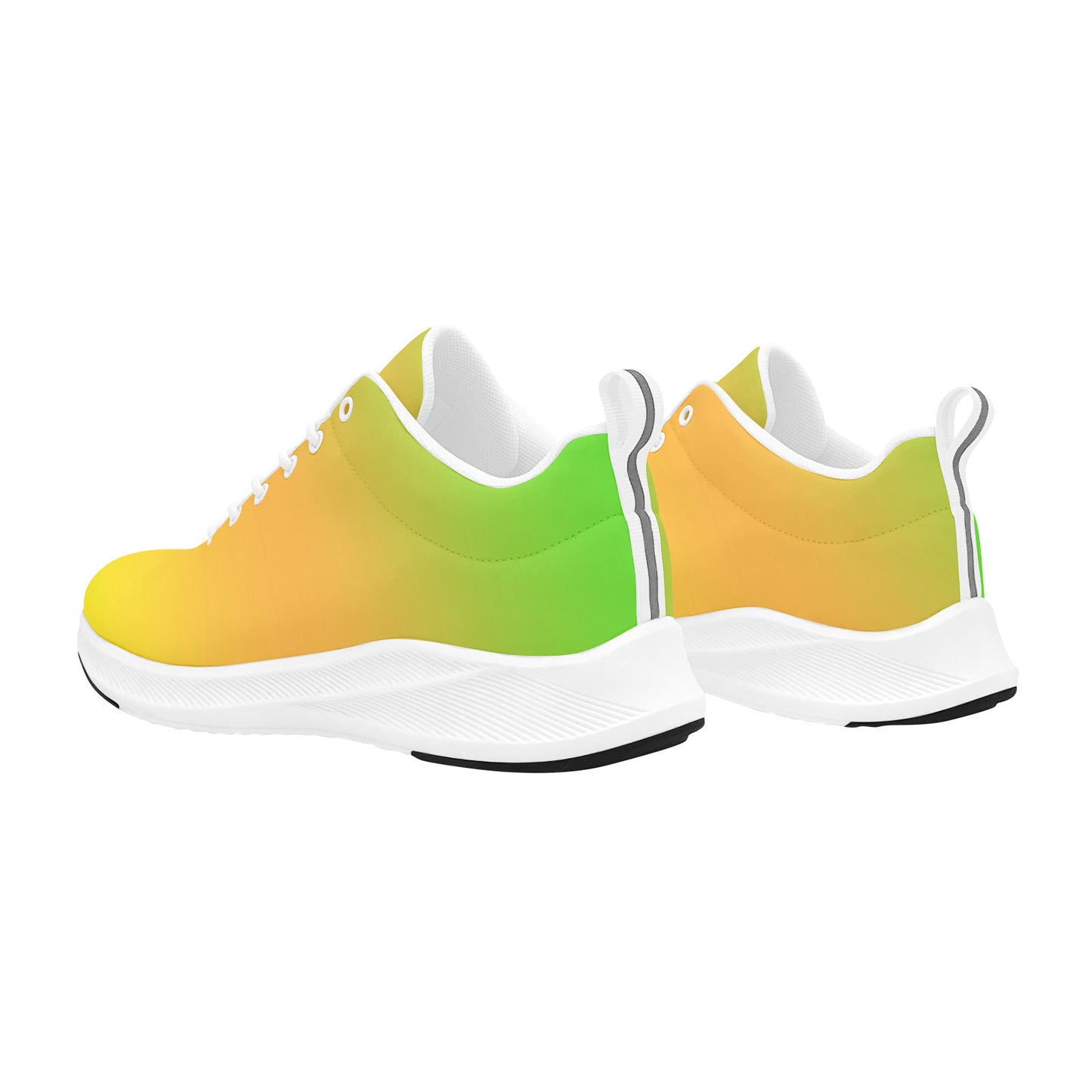 Yellow and Green Ombre Women's  Running Tennis Shoes