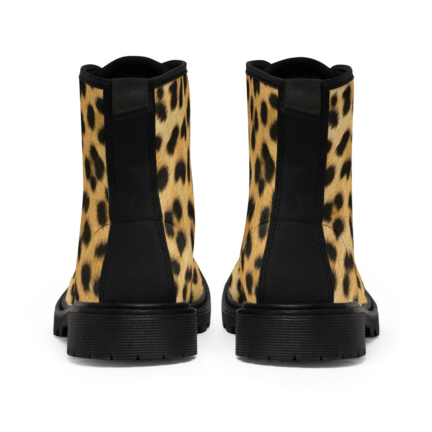 Meowwww! Leopard Print Women's Canvas Boots