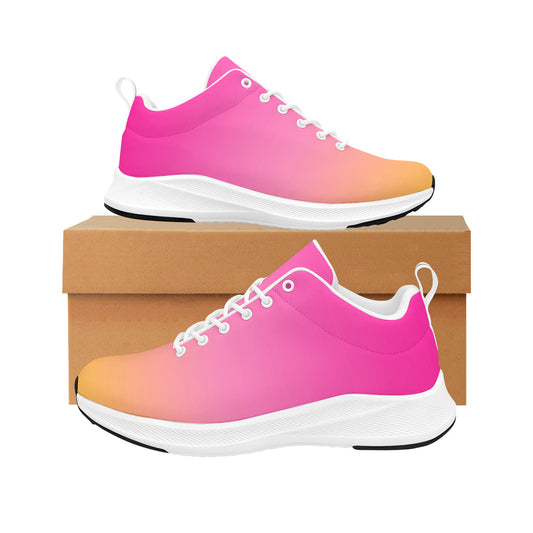 Pink and Orange Ombre Women's Running Shoes