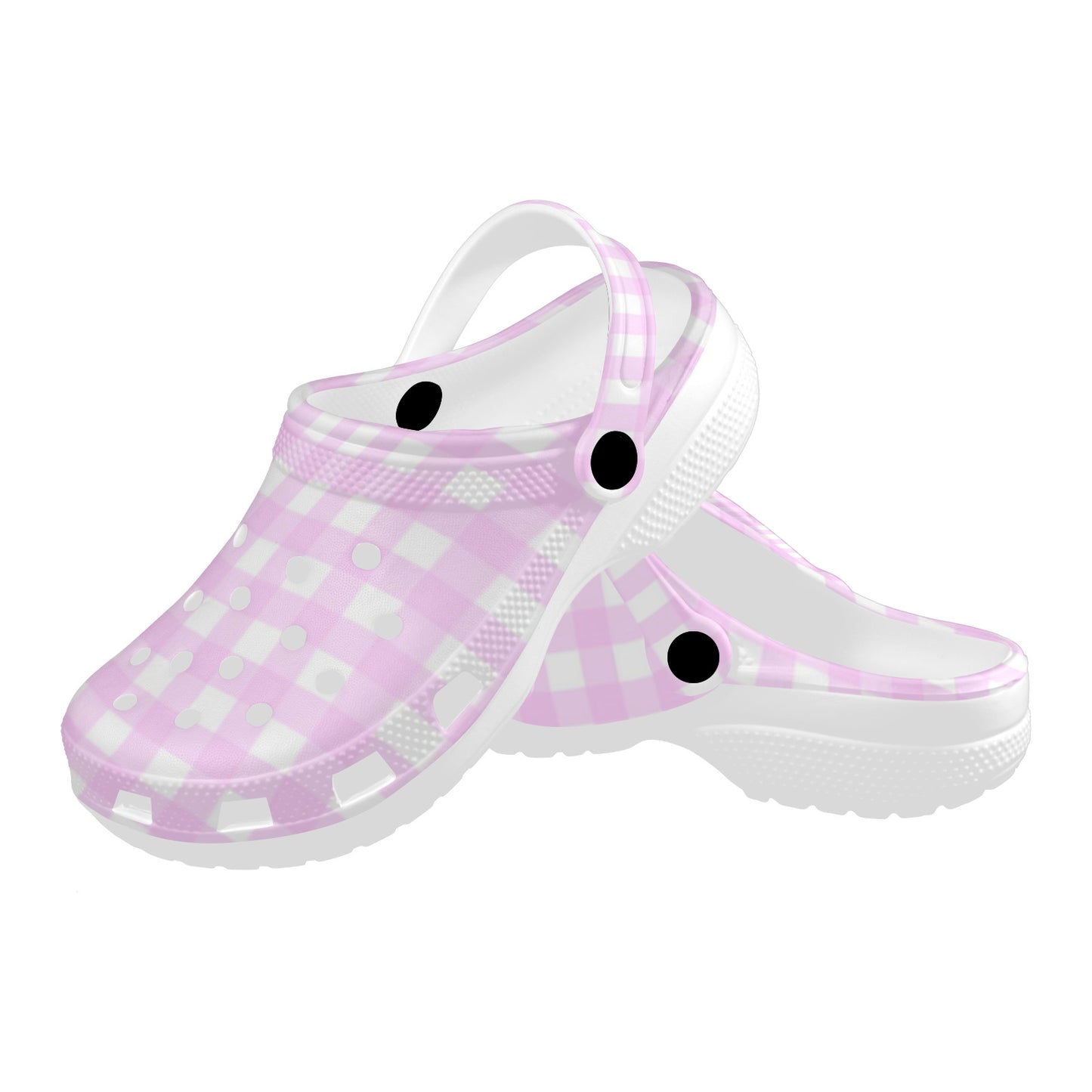 Pink Gingham Barbie Inspired Adults Clogs