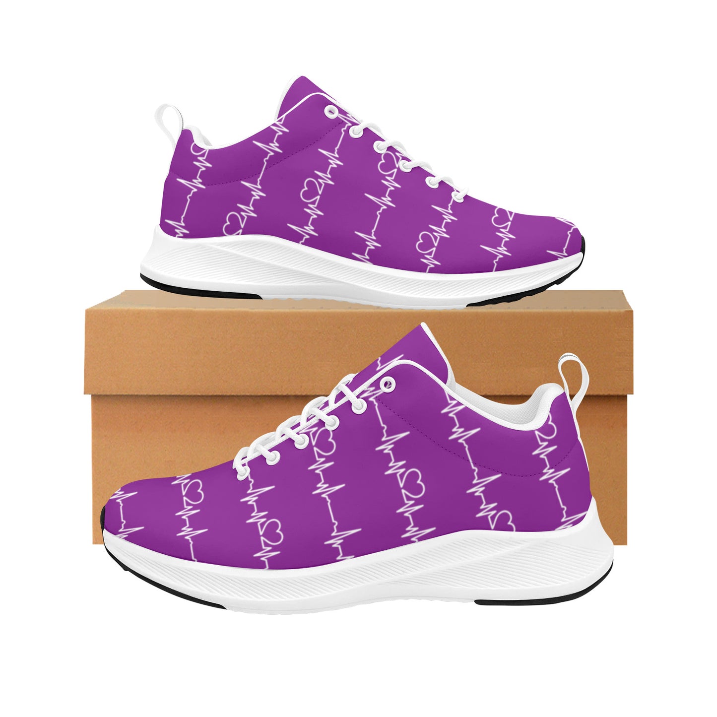 Monitor My Heart Nurse Sneakers (Hues Of Purple)