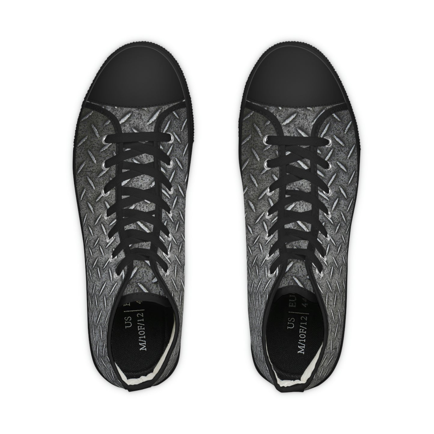 Metal Plate Men's High Top Sneakers