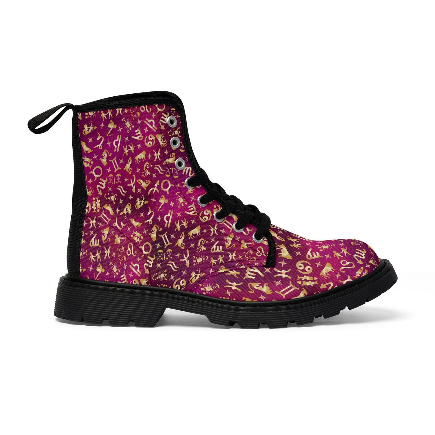 Daily Horoscopes Magenta Women's Canvas Boots