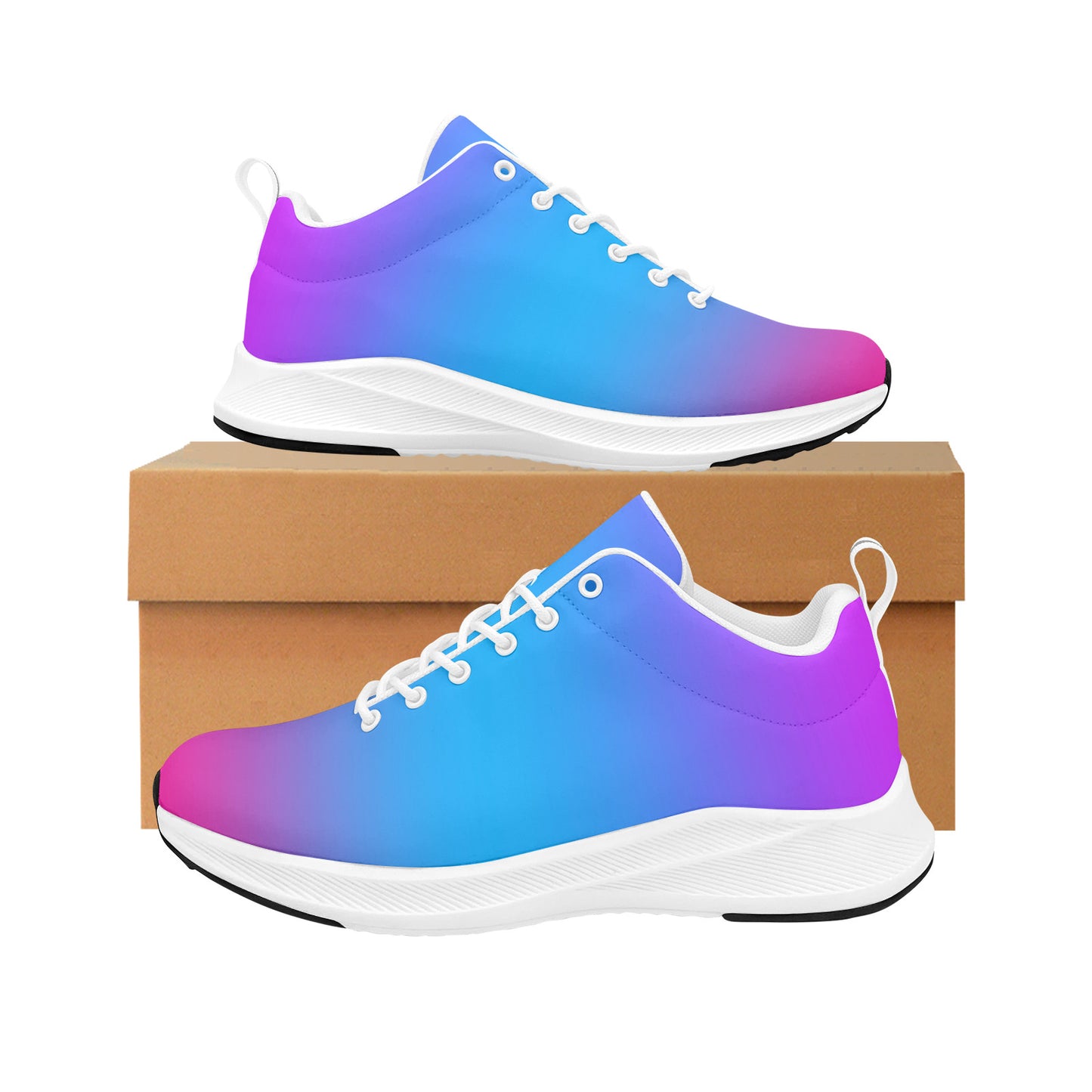 Purple, Blue and Pink Ombre Women's Running Sneakers