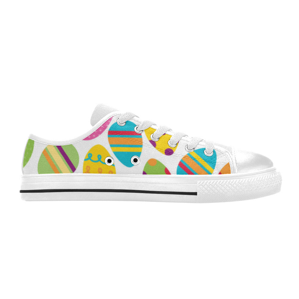 Bright Easter Egg Hunt Kid's Sneakers Canvas Big Kid's Shoes