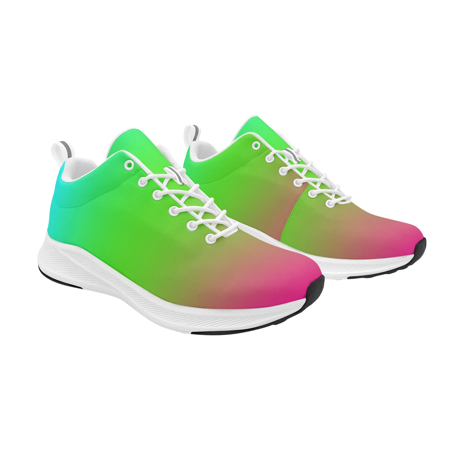 Pink, Green and Blue Ombre Women's Running Shoes