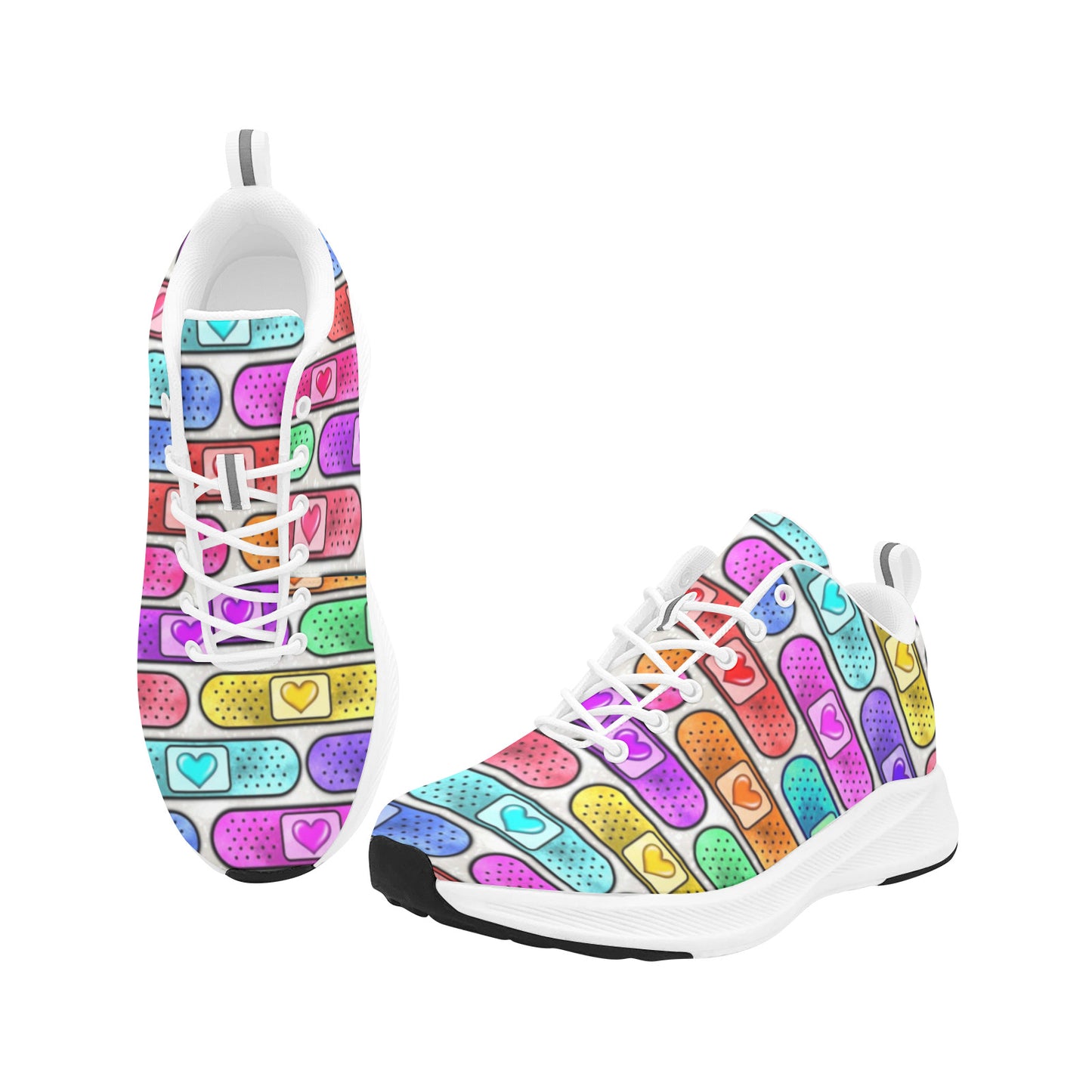 Rainbow Bandaids Pediatric Nurse Women's Sneakers