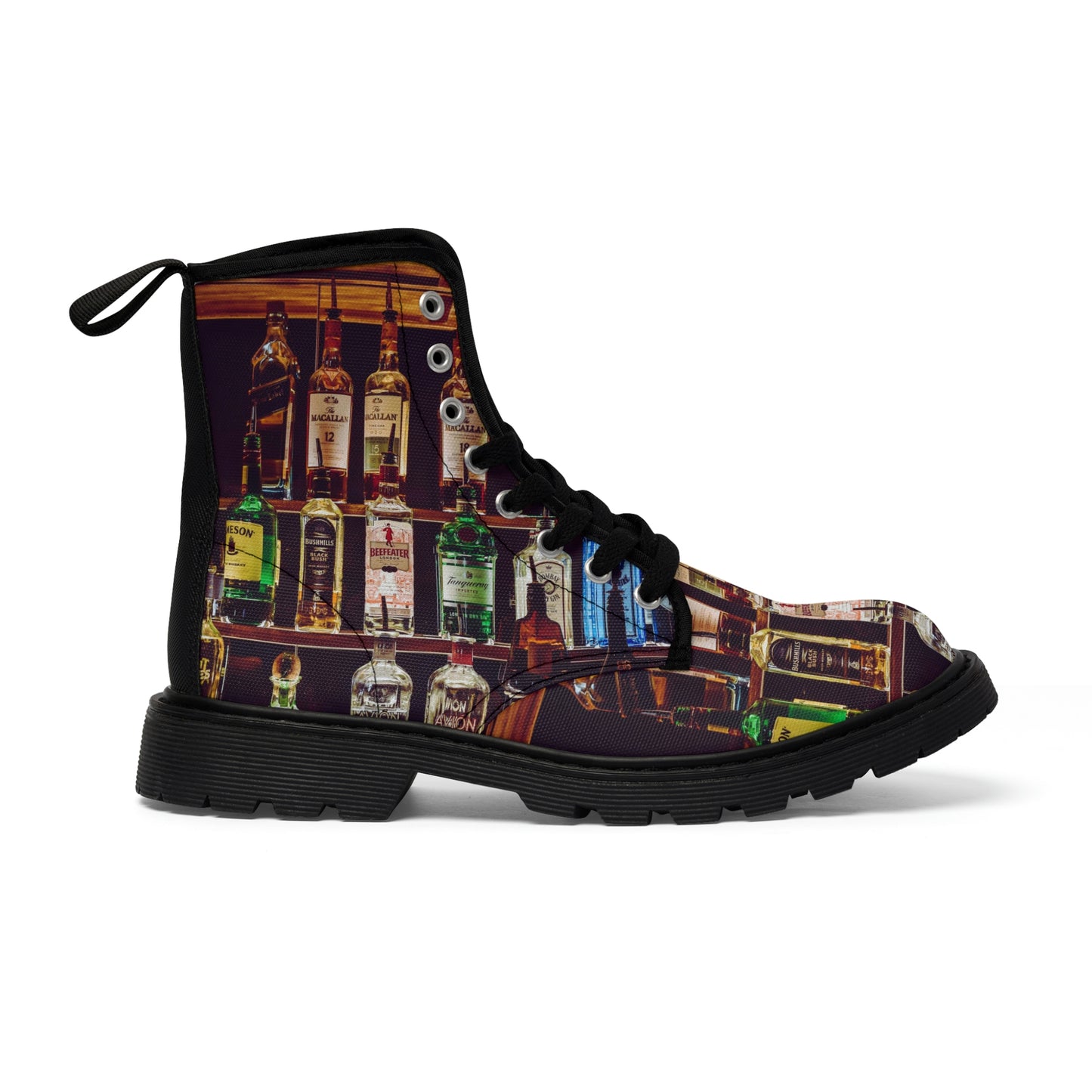 Alcoholic Beverages Men's Canvas Boots