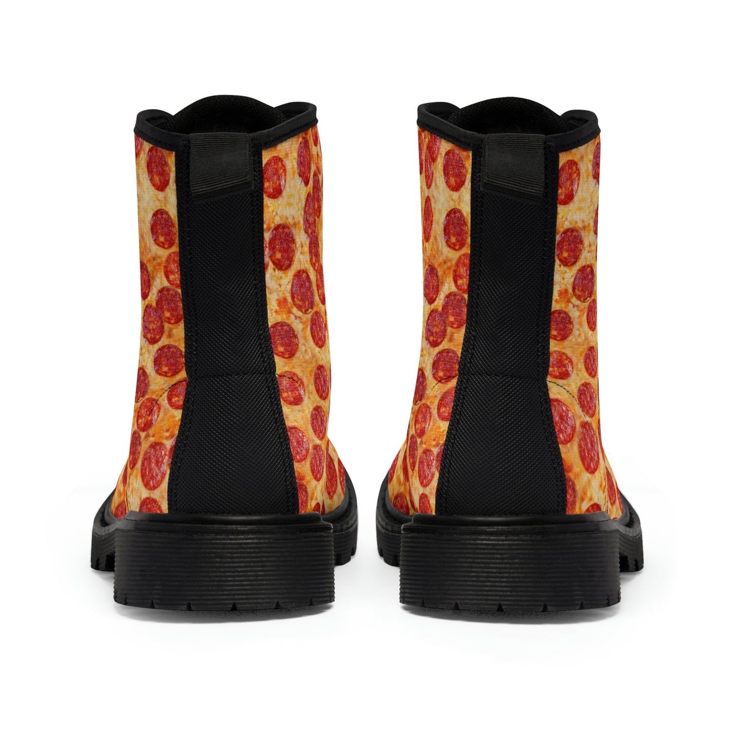 Pepperoni Pizza Men's Canvas Boots