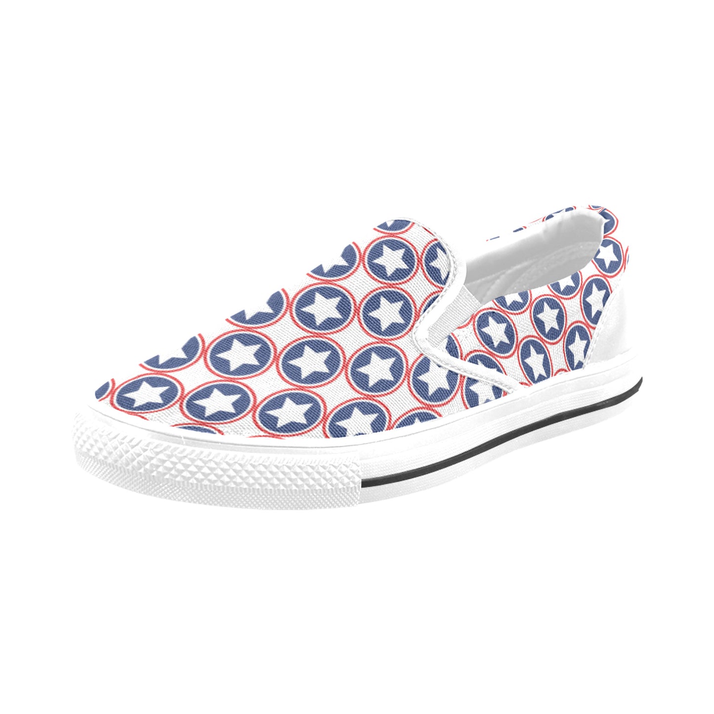 Bless America Slip-on Canvas Kid's Shoes (Big Kid) (Model 019)