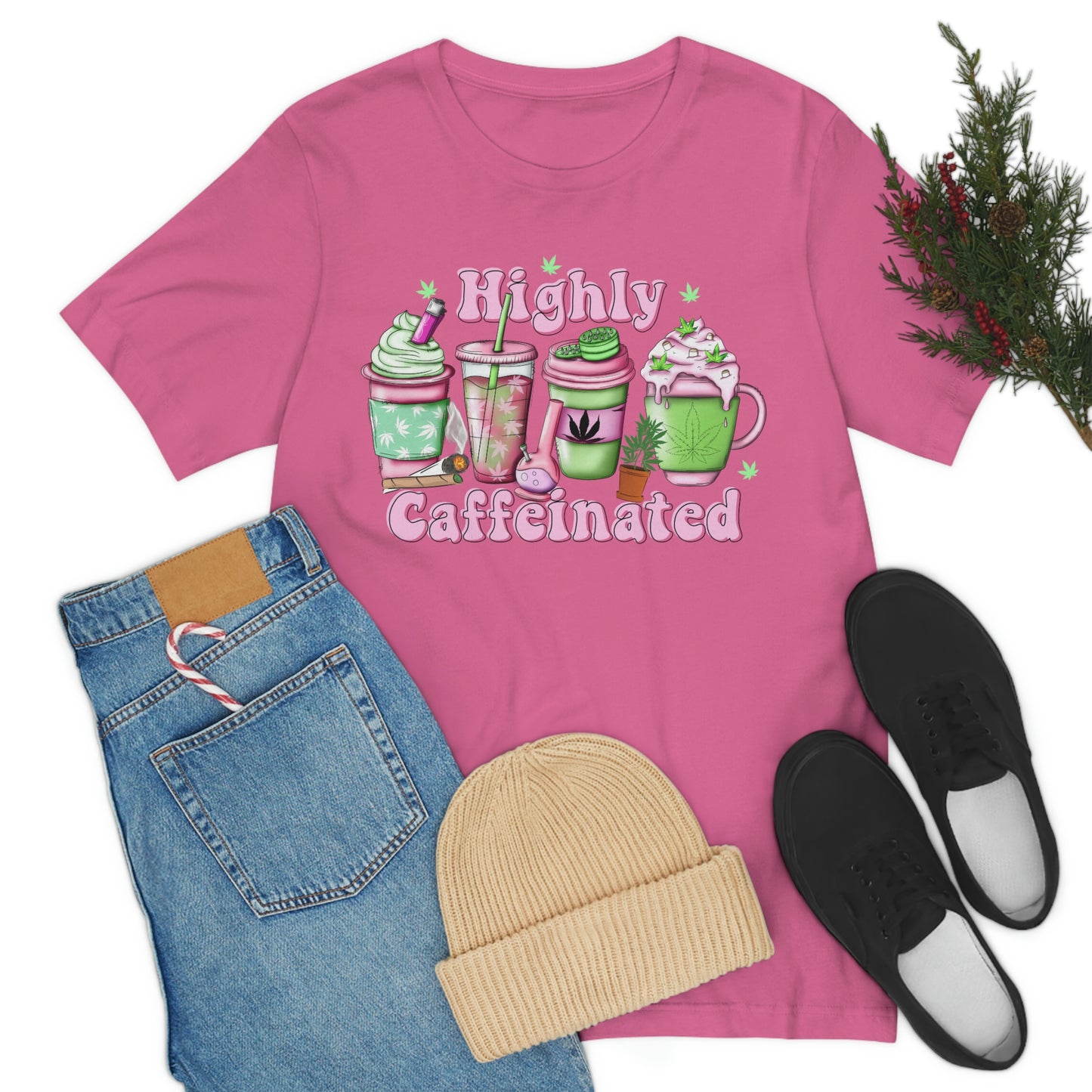 Highly Caffeinated 420 Unisex Jersey Short Sleeve Tee