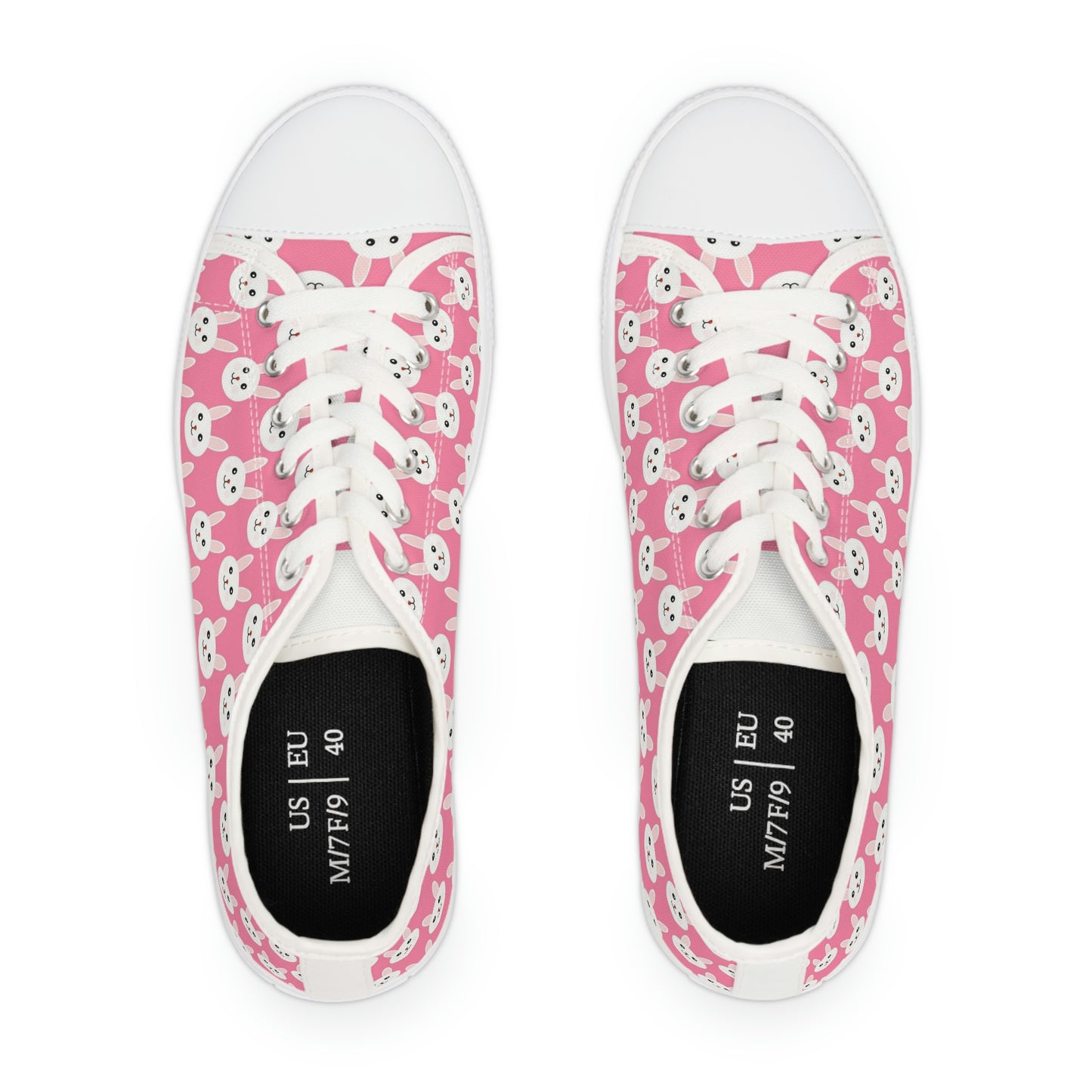 Pink Bunny Women's Low Top Sneakers