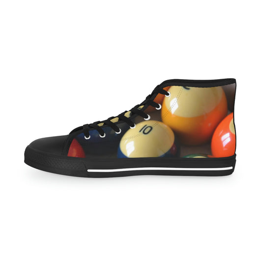 Pool Table Balls Men's High Top Sneakers