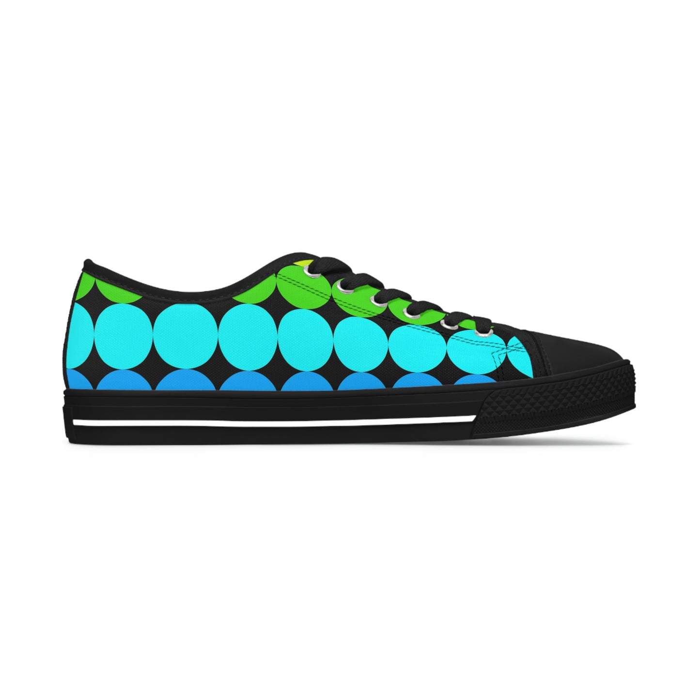 90's Neon Dots Women's Low Top Sneakers