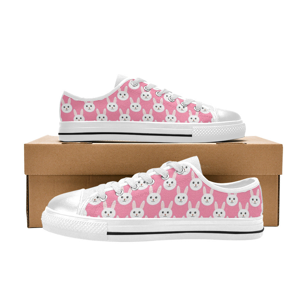 Pink Bunny Girl's Sneakers Canvas Kid's Shoes