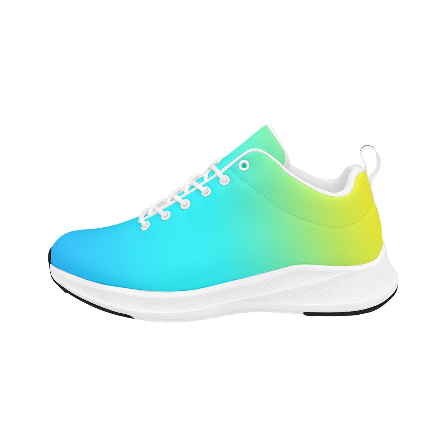 Blue and Yellow Ombre Women's Running Shoes