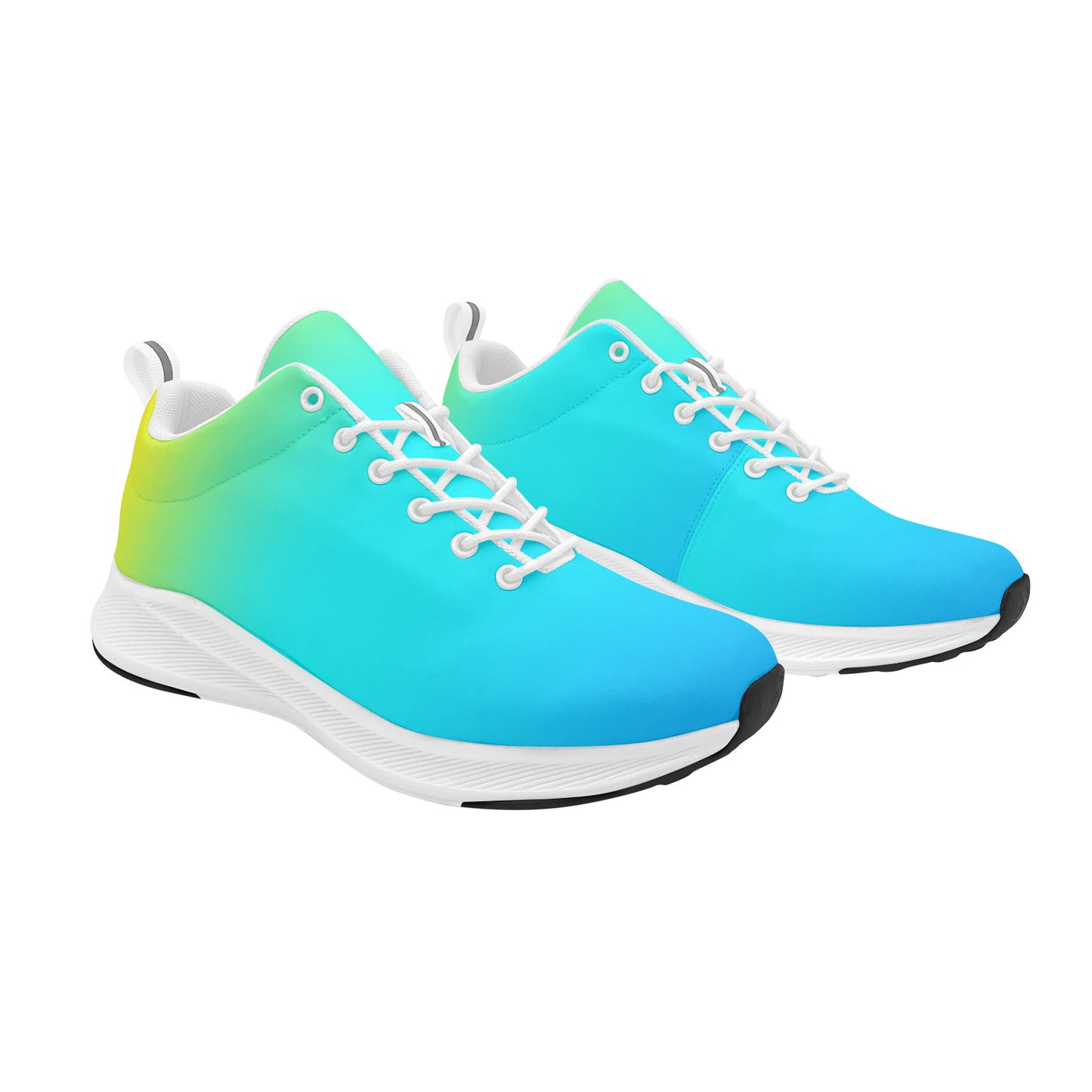 Blue and Yellow Ombre Women's Running Shoes