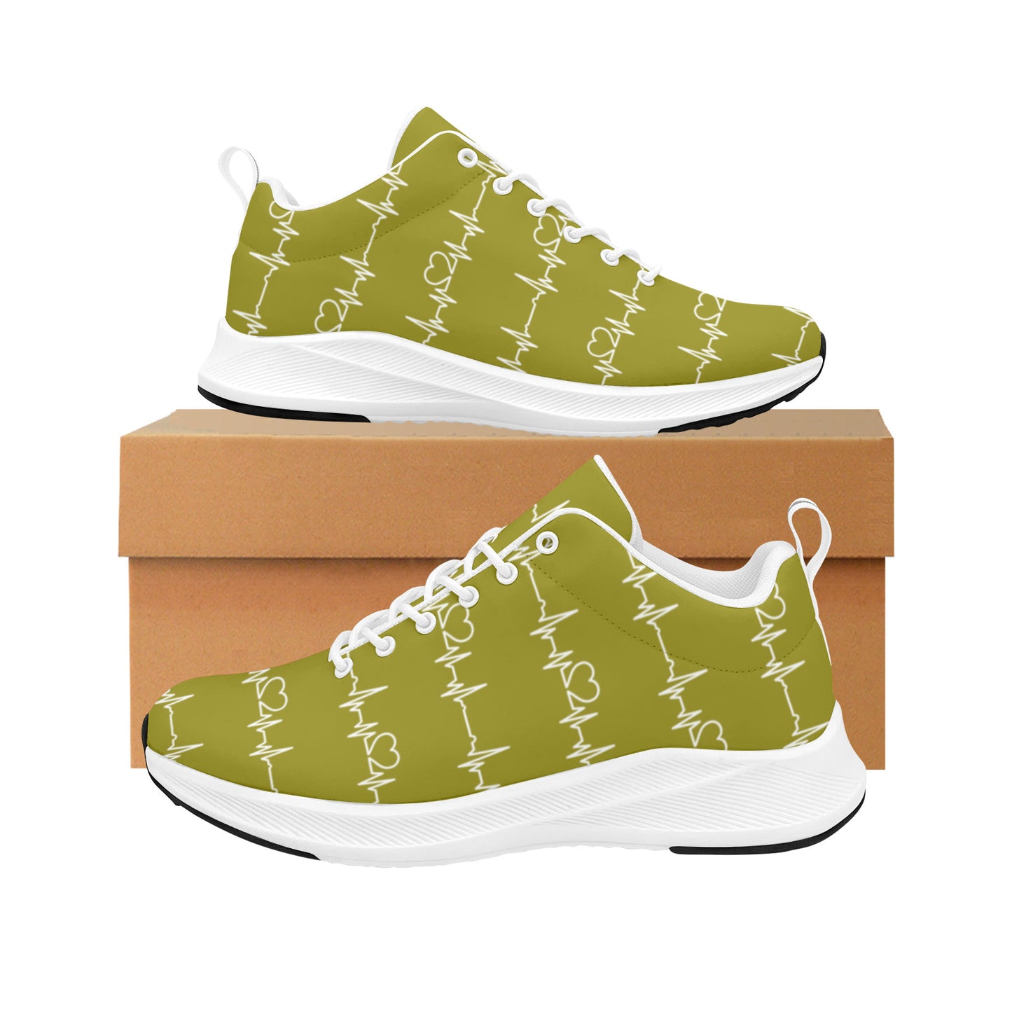 Monitor My Heart Nurse Sneakers (Hues Of Greens)